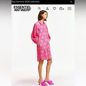 Essentiel Antwerp Broderie Anglaise Beaded Dress with slip - NWT, size XS